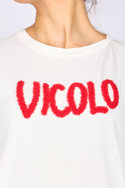 VICOLO - RB0054 - T-SHIRT SCRITTA VICOLO