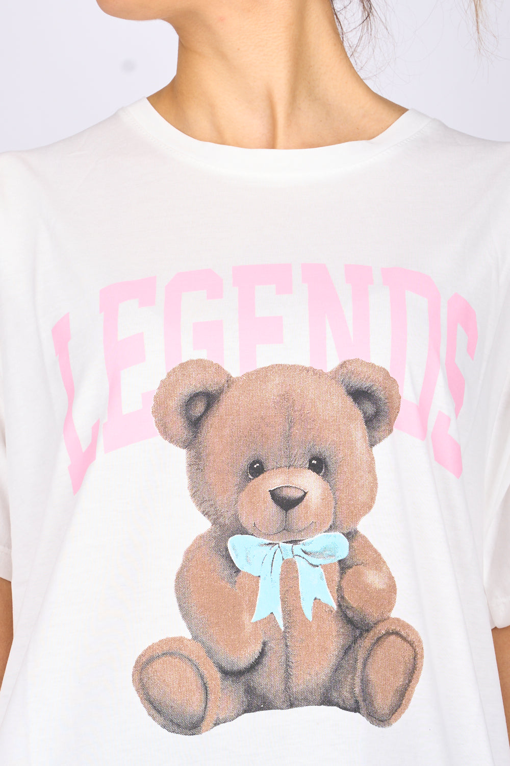 VICOLO - RB0403 - T-SHIRT STAMPA ORSO LEGENDS