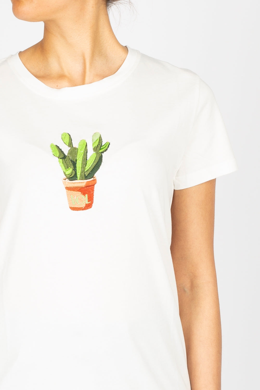 VICOLO - RB0548 - T-SHIRT STAMPA CACTUS