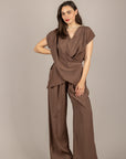 DIXIE - P319A212 - PANTALONE PALAZZO FLUIDO MORO