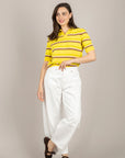 TENSIONE IN - PA5563 - MAGLIA POLO A RIGHE MULTICOLOR PAGLIA/TARGIN/BEIGE/ACERBO