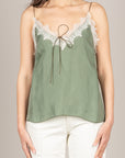 HAVEONE - RNO-Q106 - CANOTTA CON BRETELLE E DETTAGLIO PIZZO MILITARE
