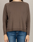 ANGELA DAVIS - SP9PA1 - MAGLIA GIROCOLLO MARRONE