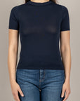 ANGELA DAVIS - SP9PA7 - MAGLIA MANICHE CORTE BLUE