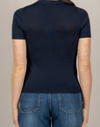 ANGELA DAVIS - SP9PA7 - MAGLIA MANICHE CORTE BLUE