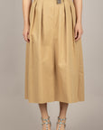 VICOLO - TAB0119 - GONNA MIDI CON CINTA TORTORA