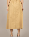 VICOLO - TAB0119 - GONNA MIDI CON CINTA TORTORA