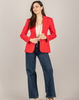 DIXIE - JDNRWPO - GIACCA FIT DUE BOTTONI ROSSA