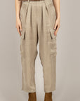 TENSIONE IN - PE26-4211 - PANTALONE CARGO CON CINTA CALCE