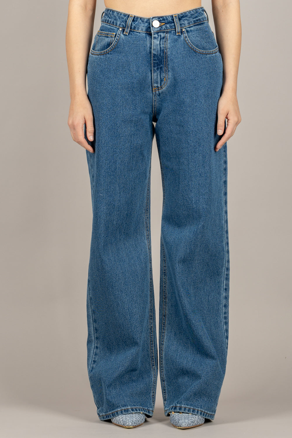 TENSIONE IN - 3523J137W575 - JEANS PALAZZO PRADO BLU