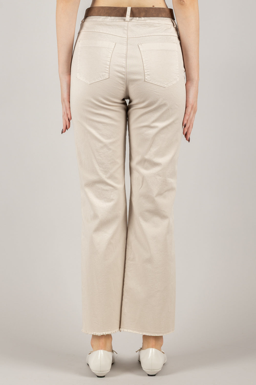 TENSIONE IN - PA5269 - PANTALONE GAMBA DRITTA CON CINTA