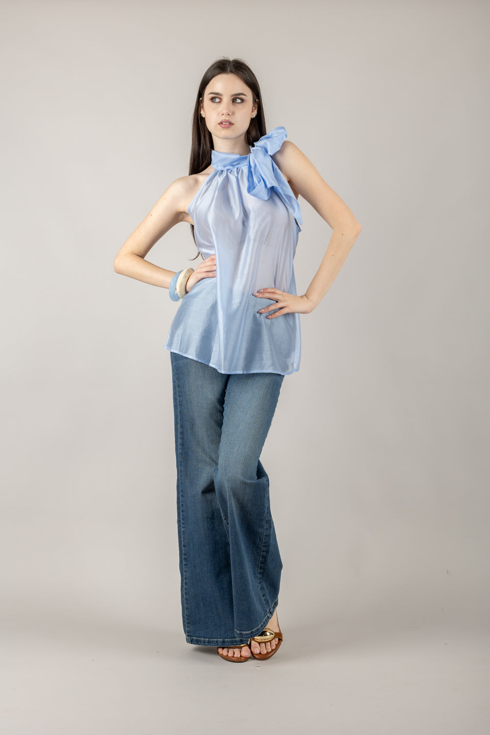 TENSIONE IN - 25C7552 - BLUSA CON FIOCCO