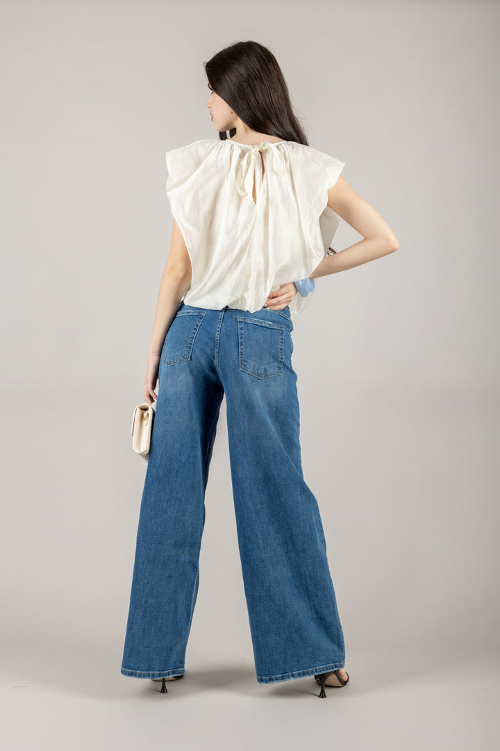 VICOLO - TD2345 - BLUSA FIOCCO SCHIENA
