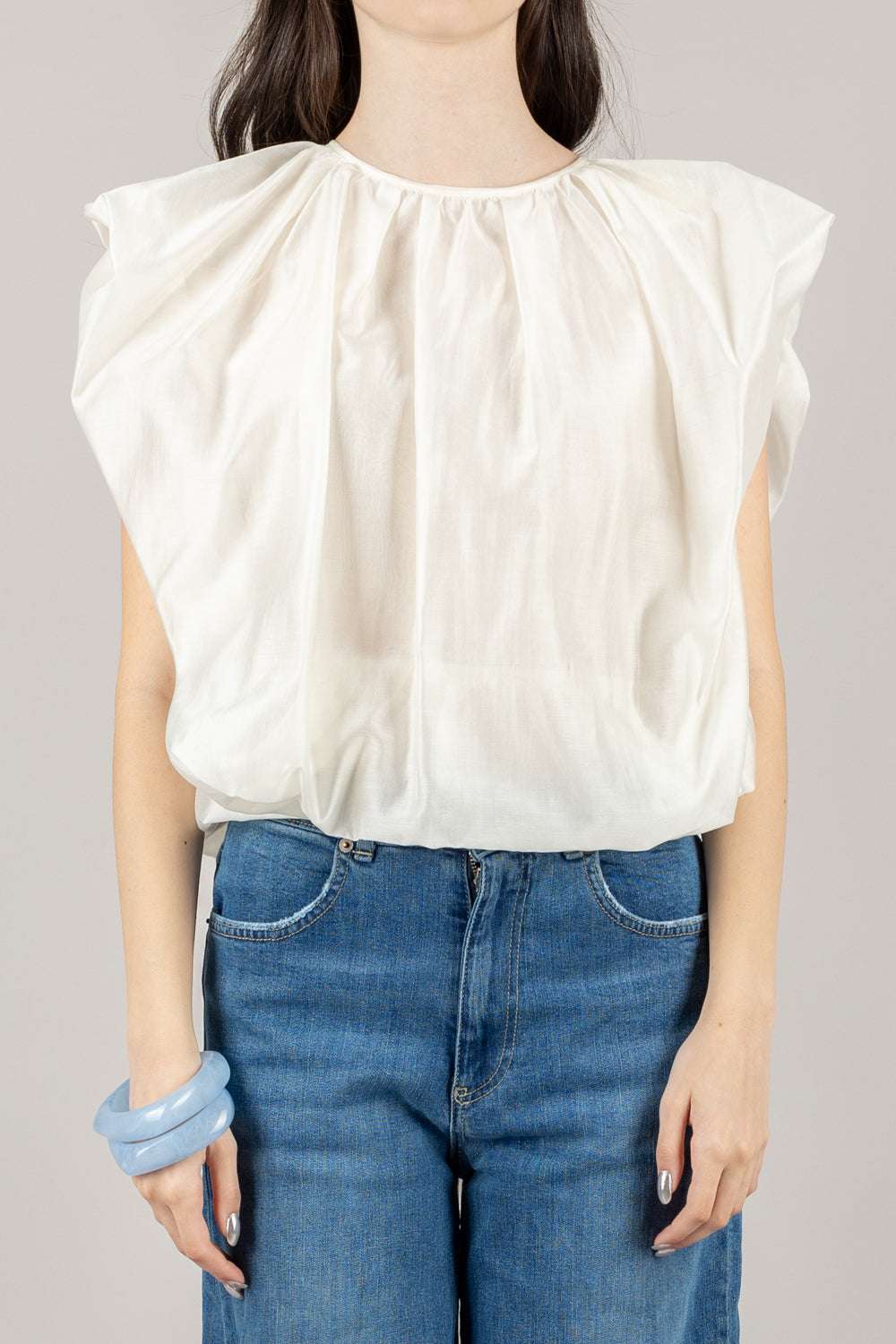 VICOLO - TD2345 - BLUSA FIOCCO SCHIENA