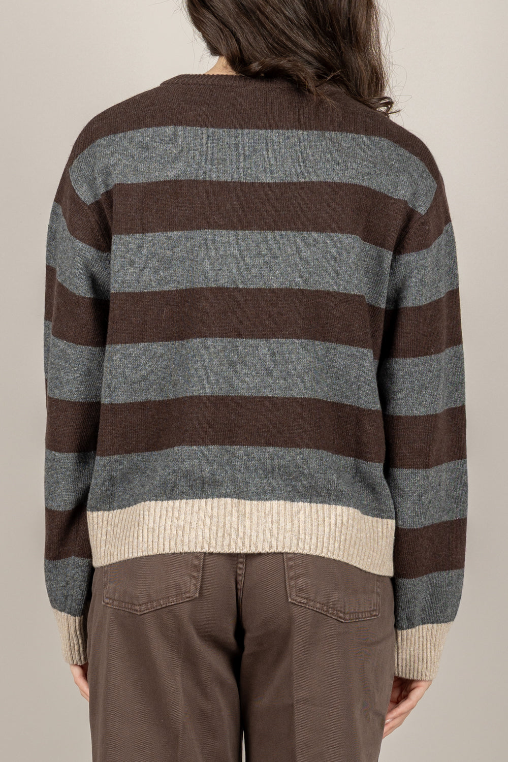 TENSIONE IN - D82002 - MAGLIA A RIGHE GIROCOLLO