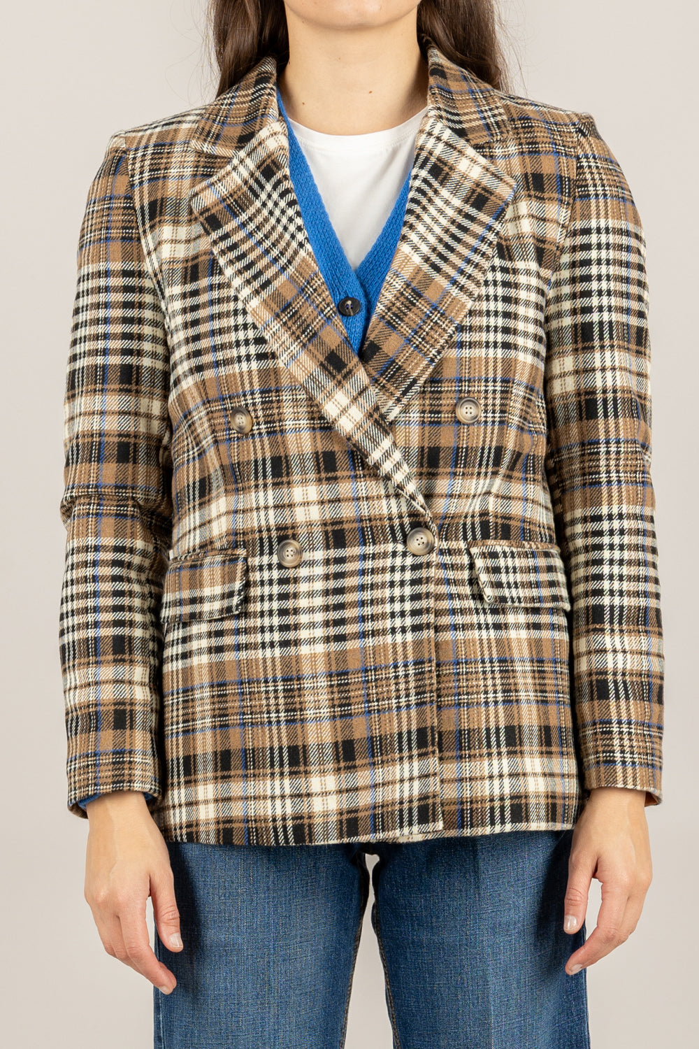 TENSIONE IN - 26B1515 - GIACCA CHECK DOPPIOPETTO