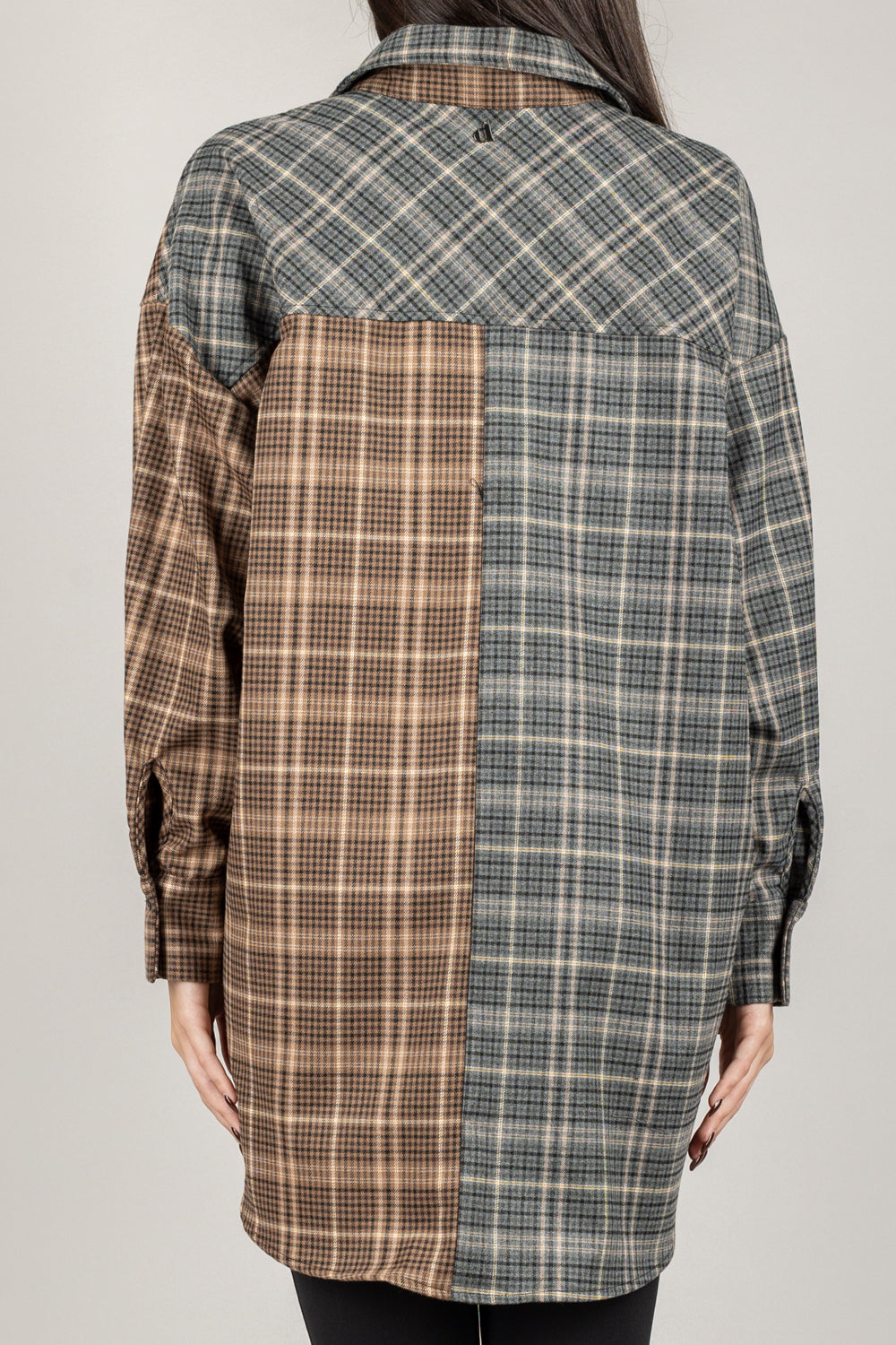 DIXIE - CFIEYMC - CAMICIA DETTAGLIO BICOLOR CON TASCA