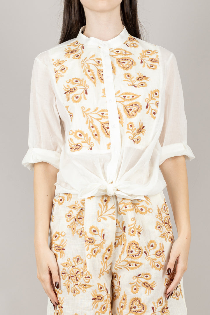 TENSIONE IN - C20119AT - CAMICIA FANTASIA SCOLLO COREANA
