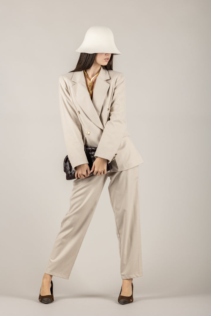 TENSIONE IN - 26P1412 - PANTALONE CARROT CON CINTURA