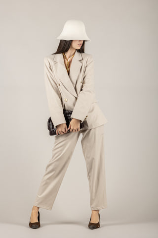 TENSIONE IN - 26P1412 - PANTALONE CARROT CON CINTURA