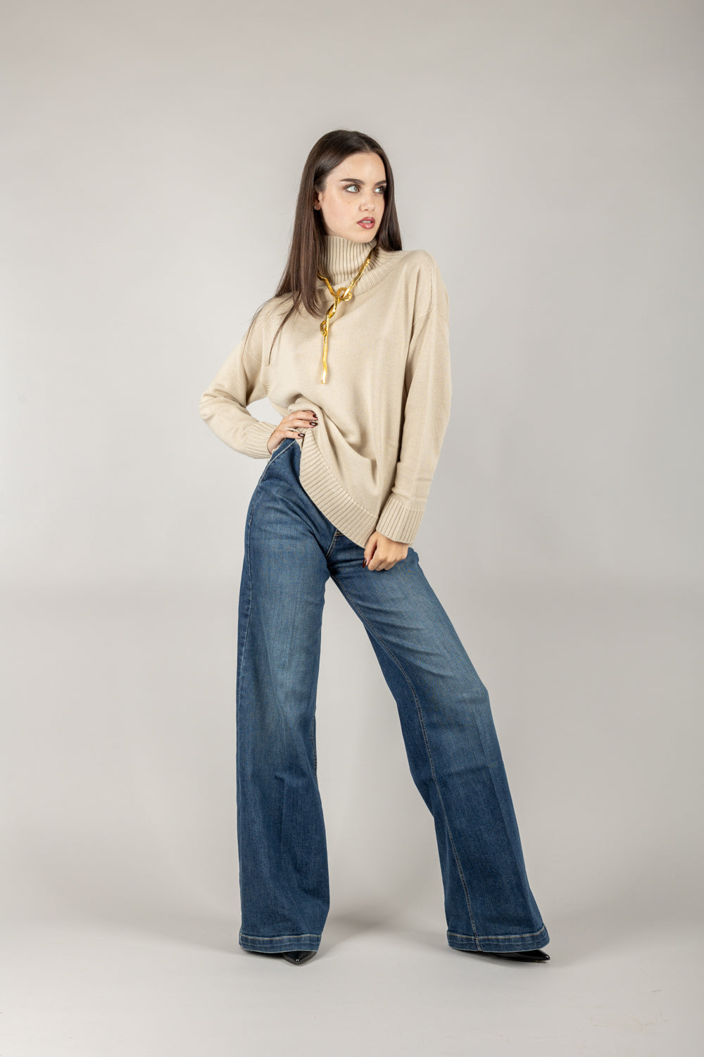 MM MaxMara - 2526366128600 - MAGLIA A COLLO ALTO MINO