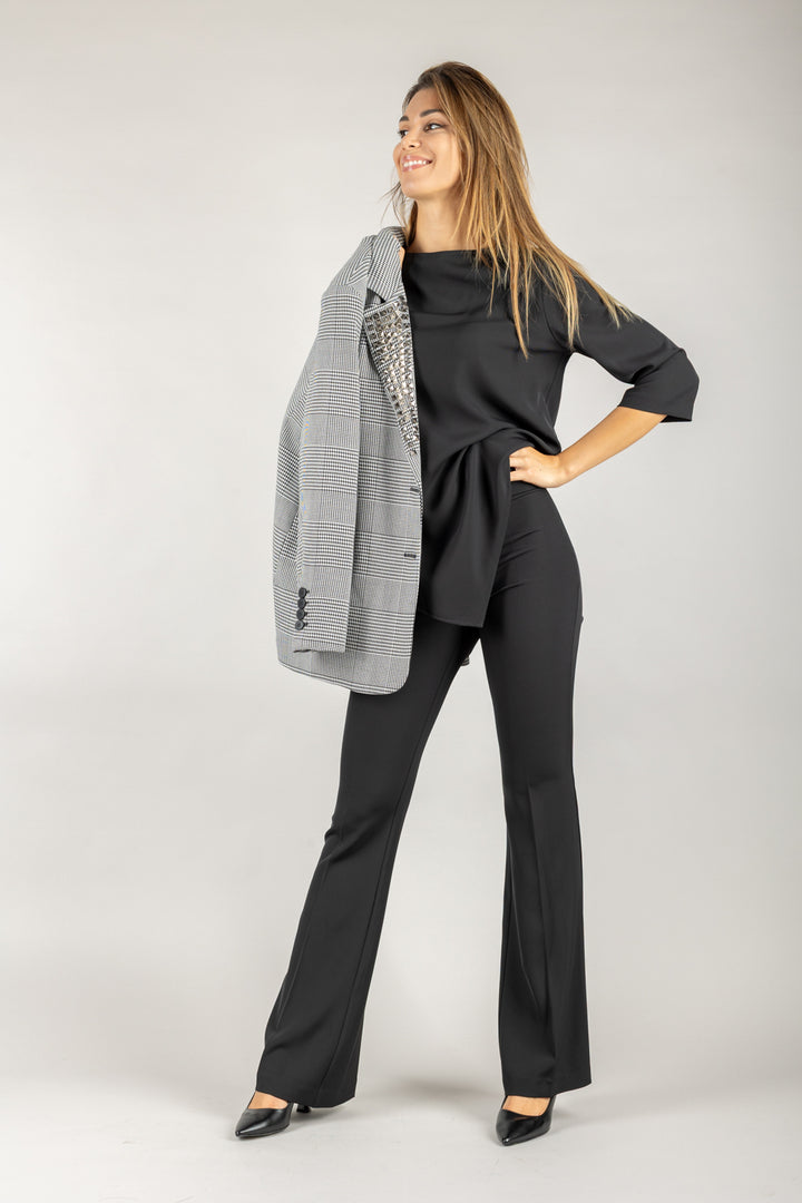TENSIONE IN - AI25541 - PANTALONE A ZAMPA