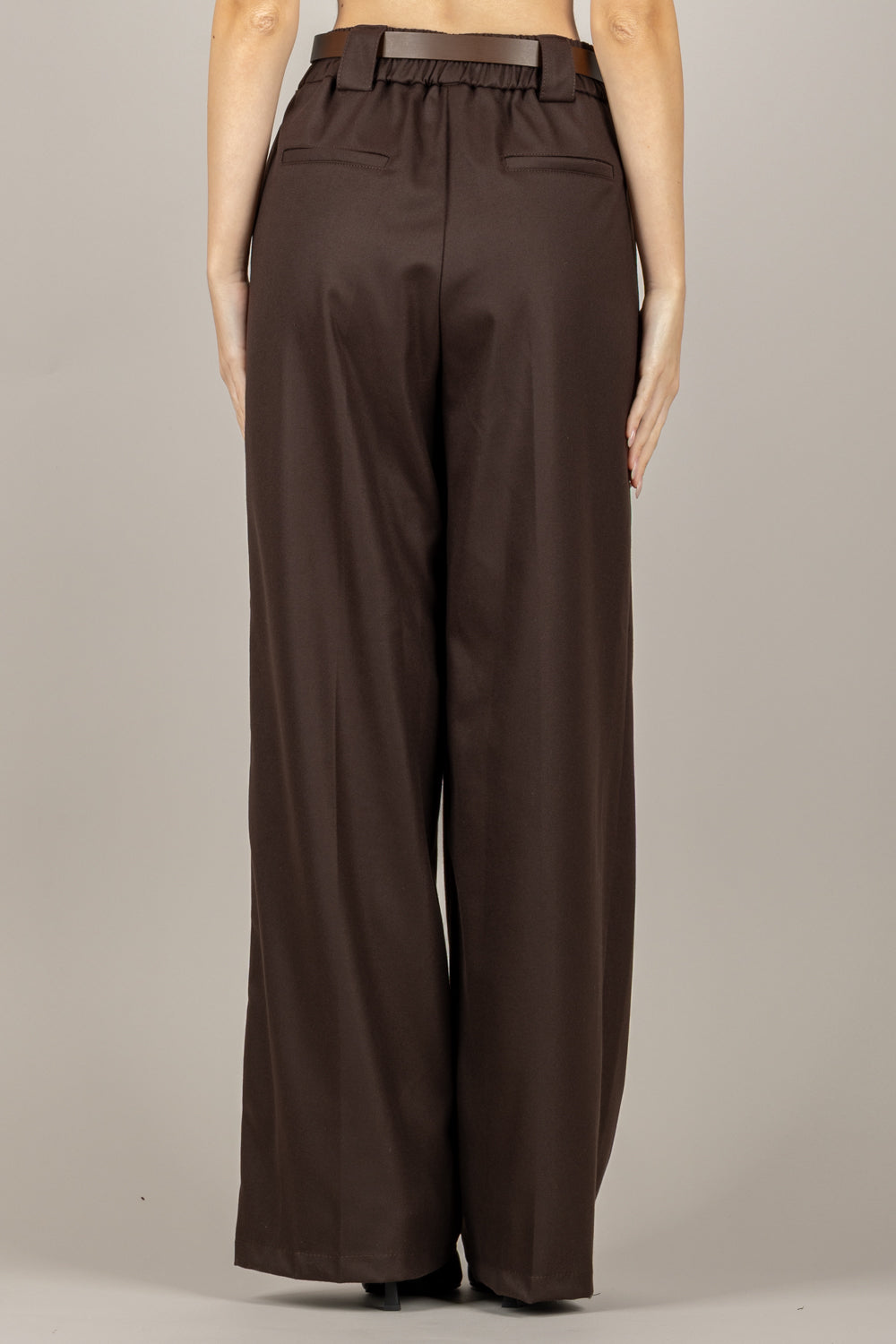 TENSIONE IN - 26P1352 - PANTALONE A PALAZZO CON CINTA