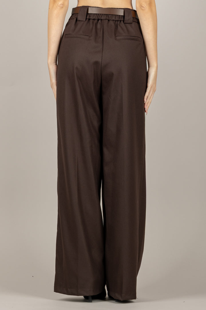 TENSIONE IN - 26P1352 - PANTALONE A PALAZZO CON CINTA