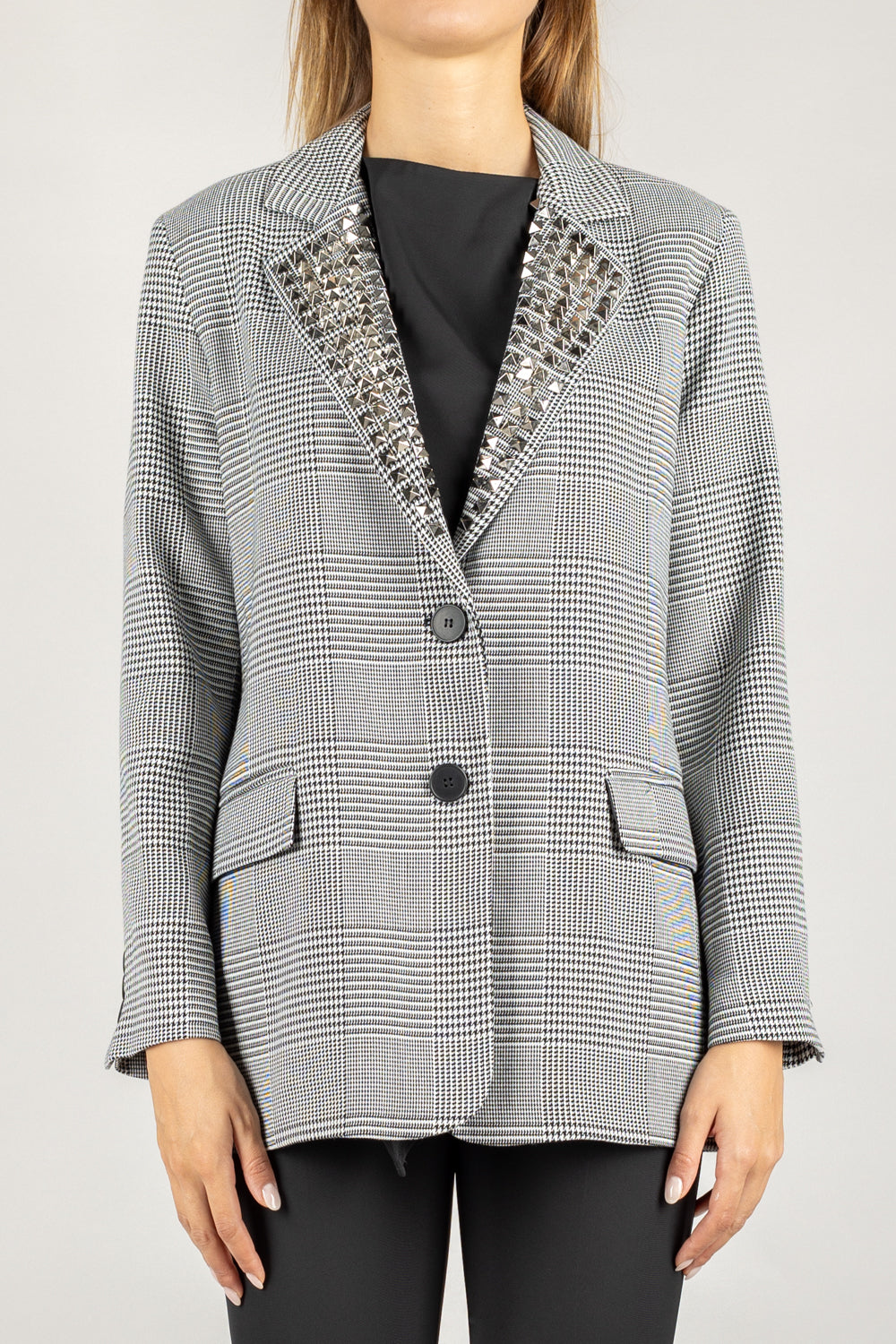 TENSIONE IN - 37531 - GIACCA MONOPETTO CON STRASS