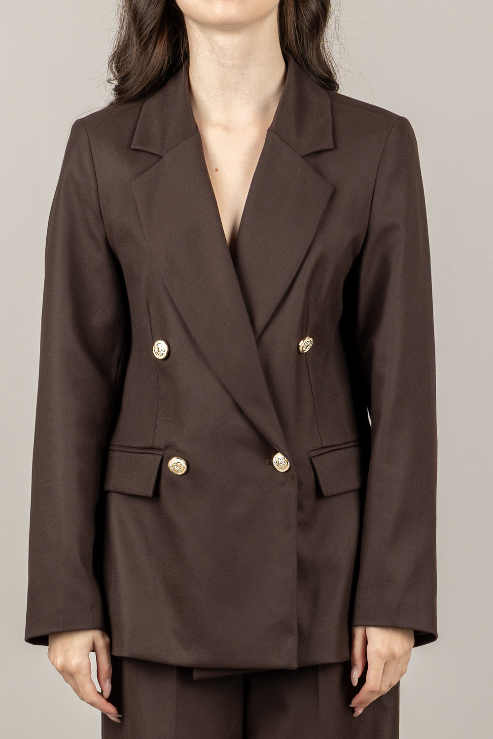 TENSIONE IN - 26B1351 - GIACCA DOPPIO PETTO BOTTONE GIOIELLO