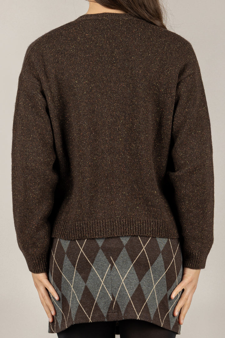 TENSIONE IN - D82046 - CARDIGAN CON APPLICAZIONI