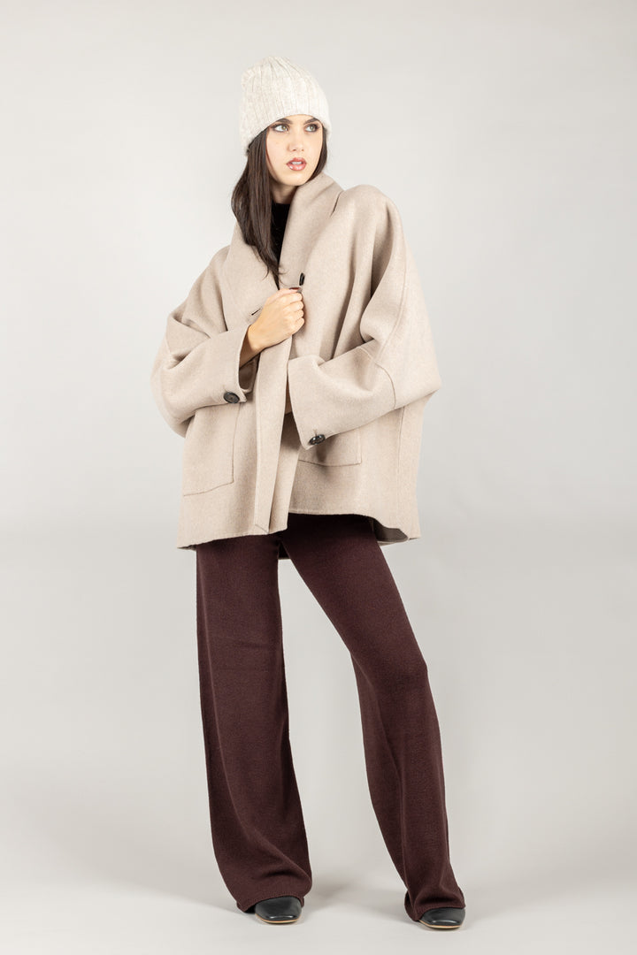 VICOLO - TF0012 - GIACCA CON CHIUSURA ASIMMETRICA E TASCHE