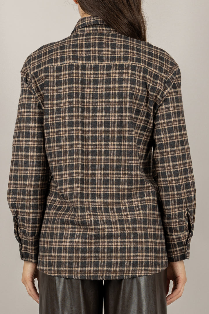 TENSIONE IN - 26C1378 - CAMICIA TARTAN  IN FLANELLA