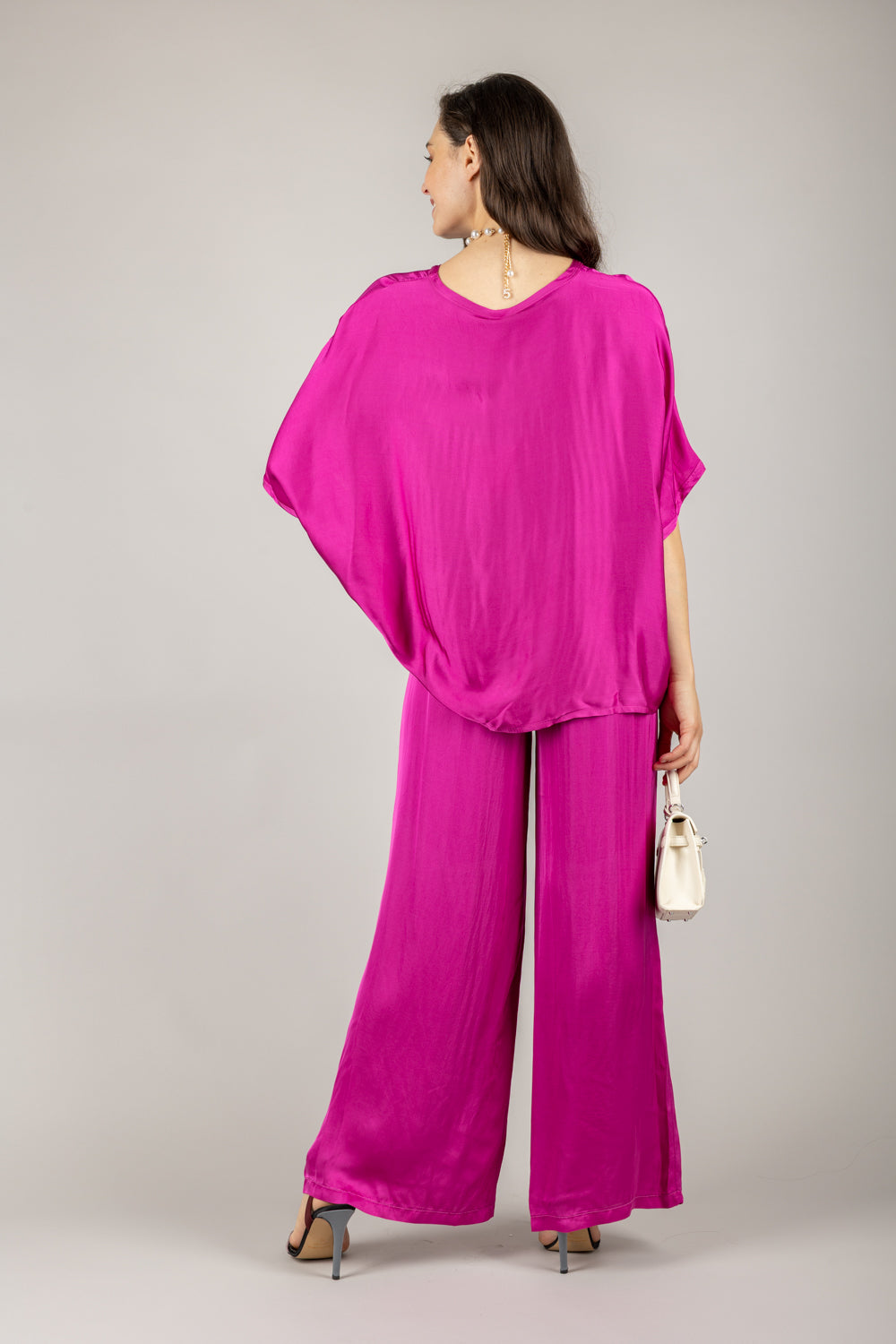 TENSIONE IN - C191P05Q - PANTALONE A PALAZZO CON COULISSE