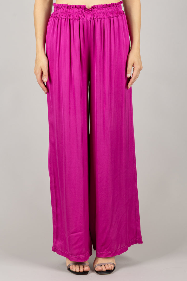 TENSIONE IN - C191P05Q - PANTALONE A PALAZZO CON COULISSE