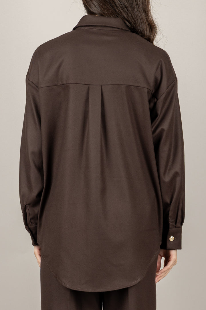 TENSIONE IN - 26C1361 - CAMICIA BOTTONI GIOIELLO CON TASCHINO