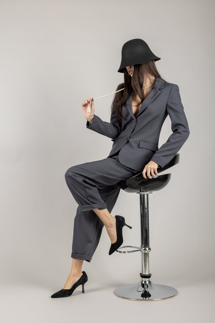 VICOLO - TF0688 - PANTALONE CARROT CON PINCES