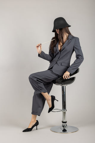 VICOLO - TF0688 - PANTALONE CARROT CON PINCES