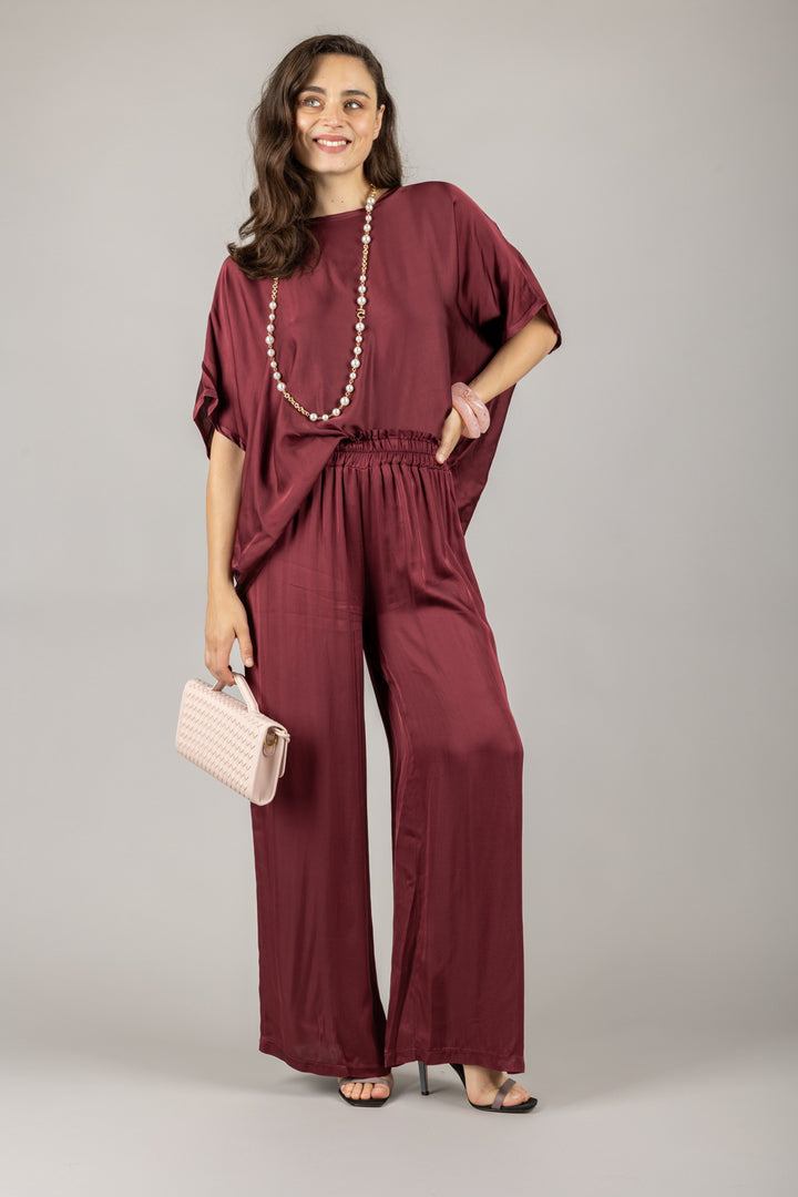 TENSIONE IN - C191P05Q - PANTALONE A PALAZZO CON COULISSE