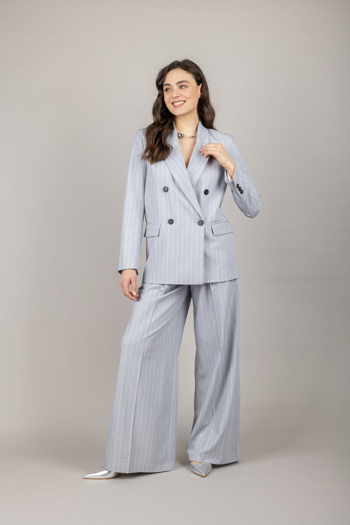VICOLO - TD1634 - GIACCA GESSATA DOPPIO PETTO