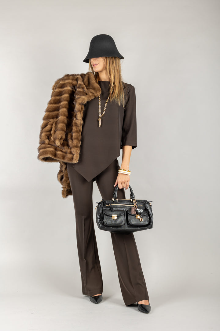 TENSIONE IN - AI25541 - PANTALONE A ZAMPA