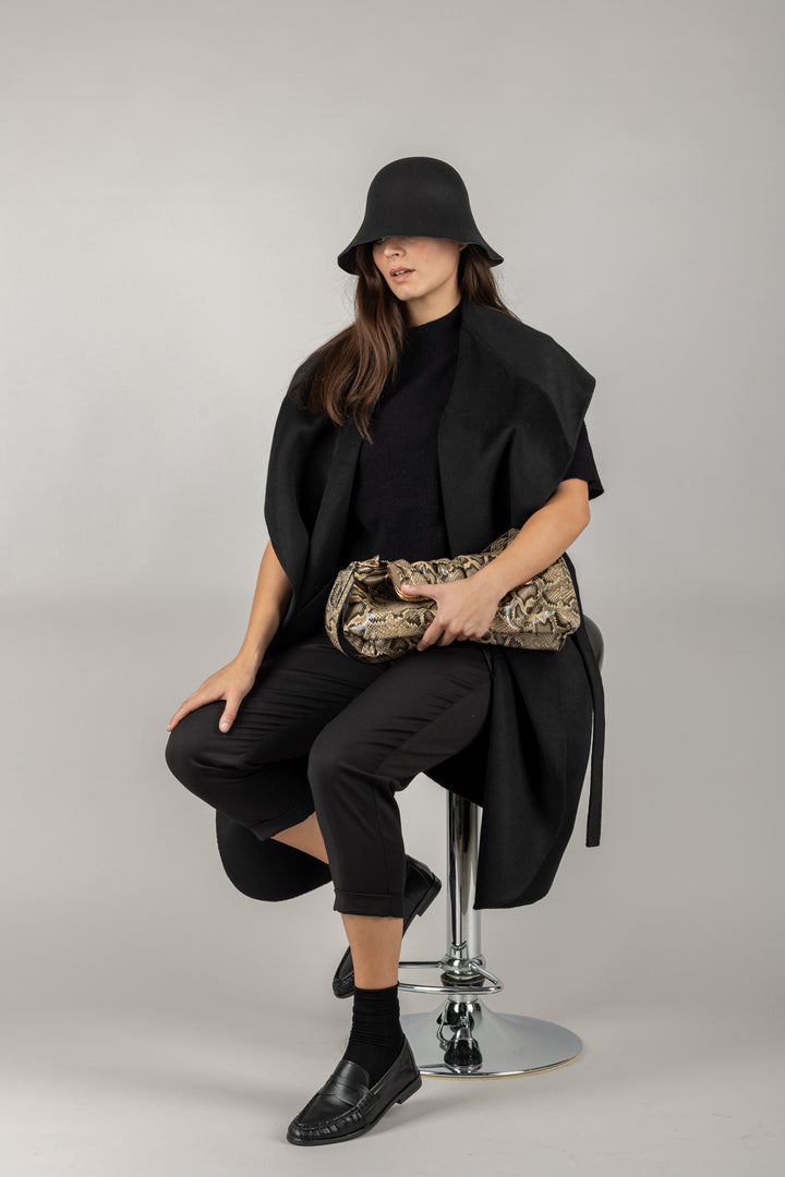 VICOLO - TF0056 - CAPPOTTO SMANICATO CON CINTA