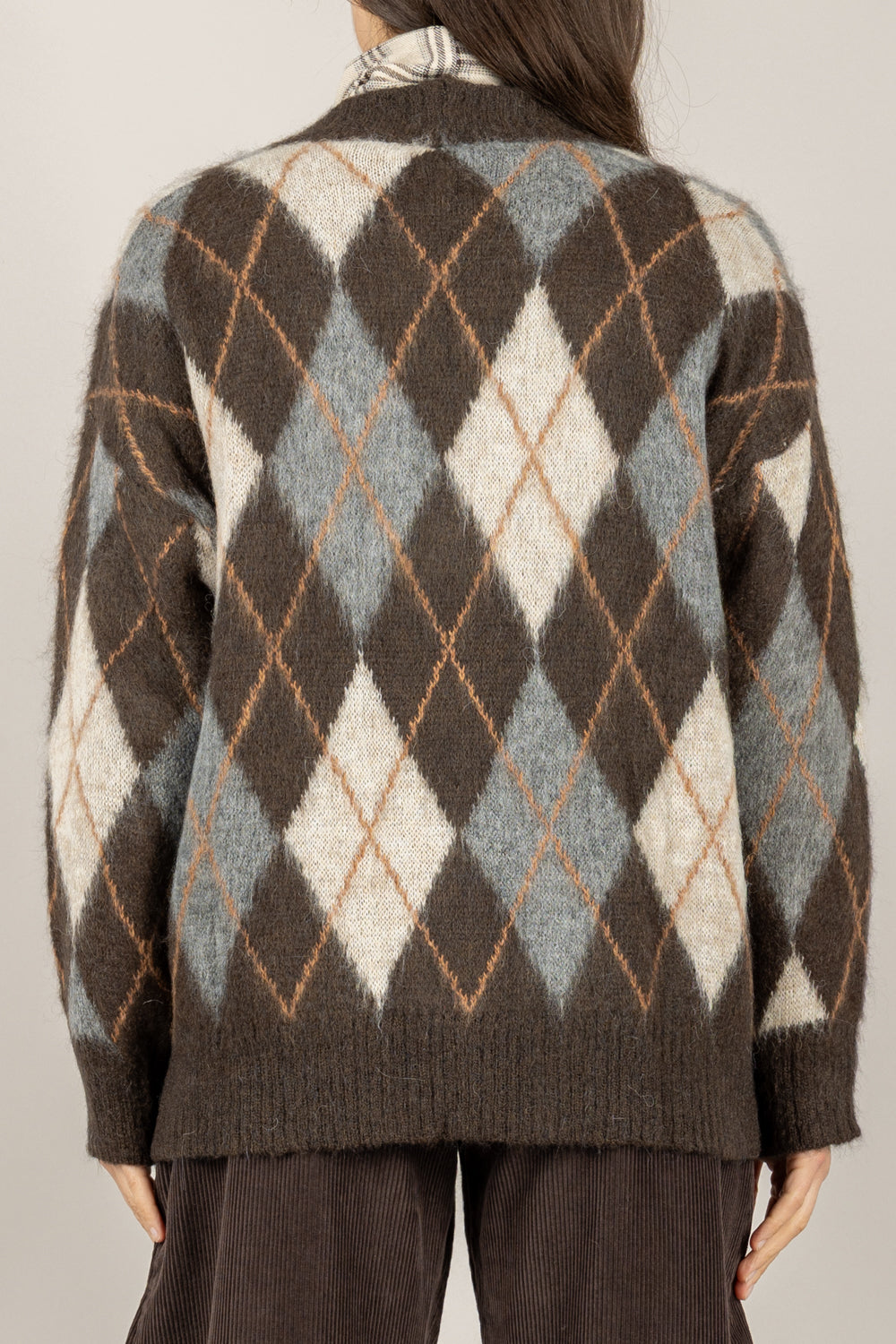 TENSIONE IN - D80999 - CARDIGAN ROMBI BICOLOR