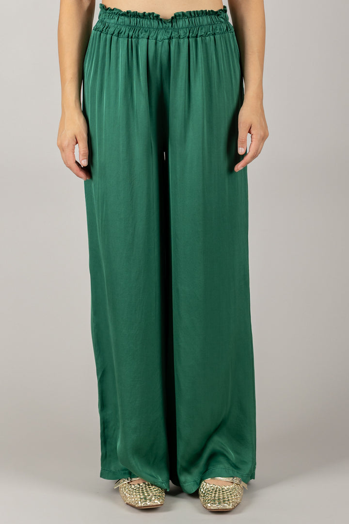 TENSIONE IN - C191P05Q - PANTALONE A PALAZZO CON COULISSE