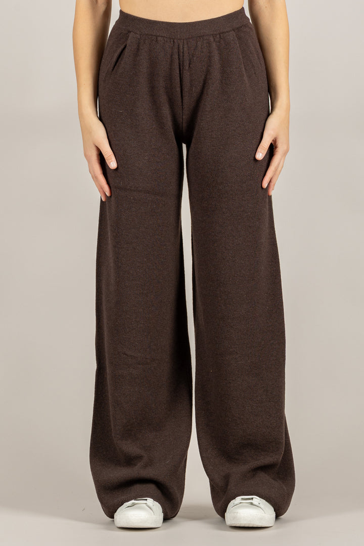 VICOLO - 22107F - PANTALONE IN MAGLIA MISTO LANA