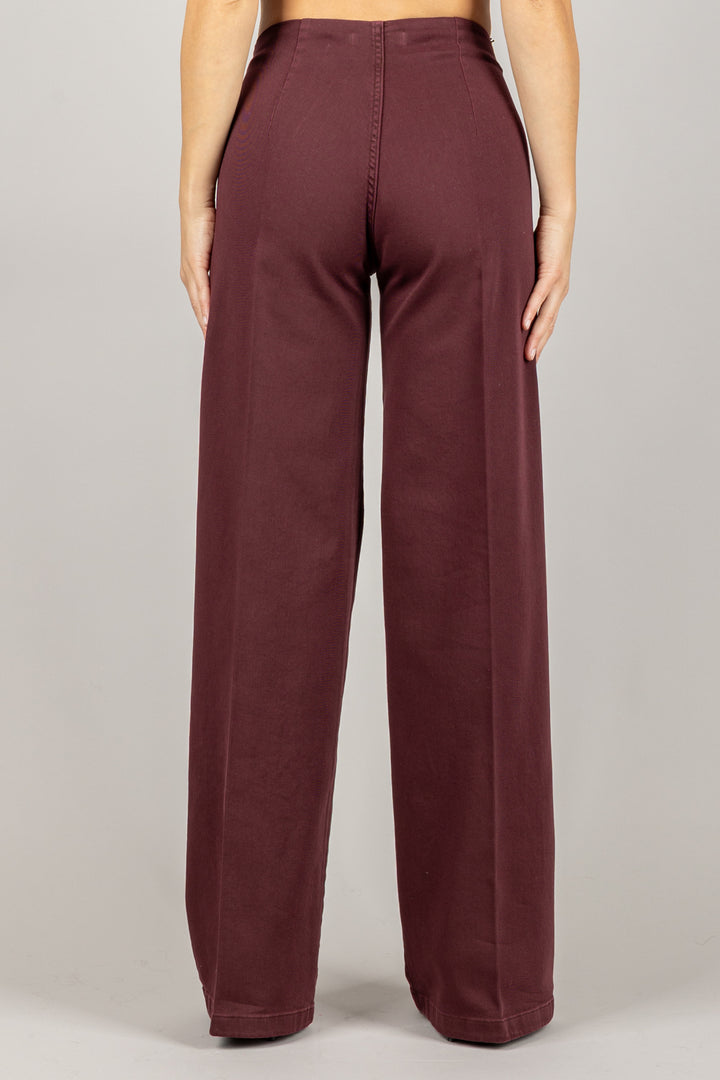 TENSIONE IN - CJ12707 - JEANS PALAZZO CON TASCHINI