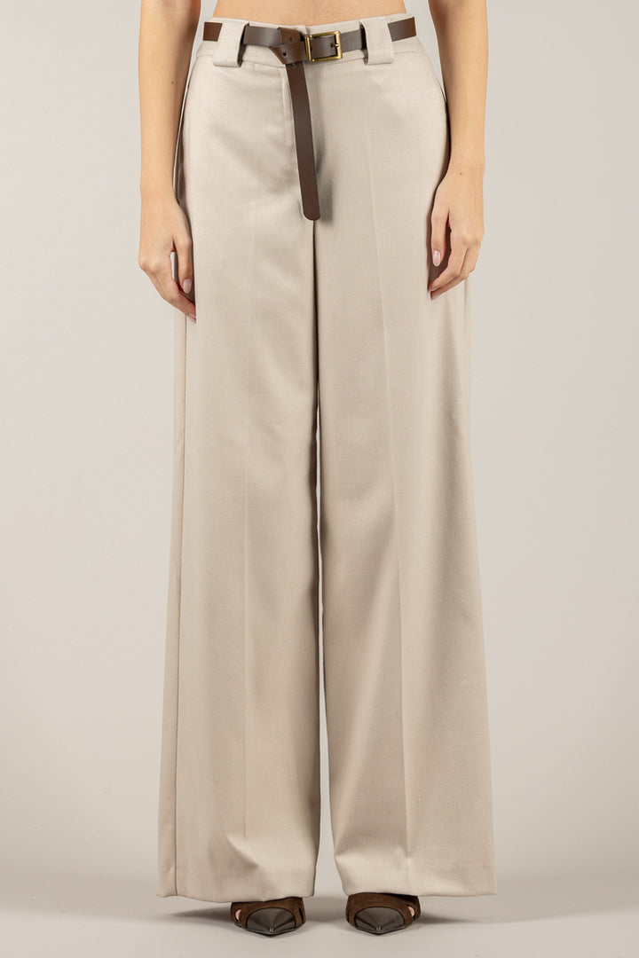 TENSIONE IN - 26P1352 - PANTALONE A PALAZZO CON CINTA