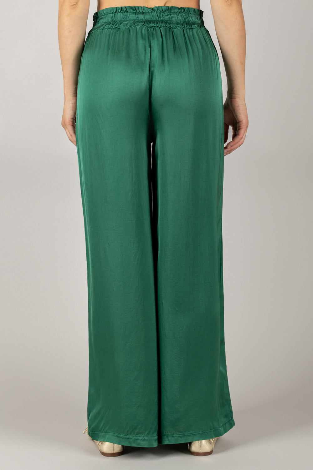 TENSIONE IN - C191P05Q - PANTALONE A PALAZZO CON COULISSE