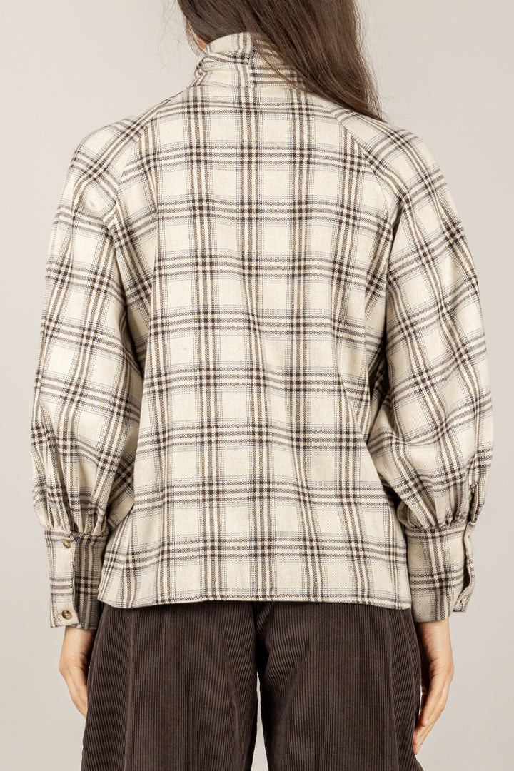 TENSIONE IN - 26C1585 - CAMICIA CHECK CON FIOCCO