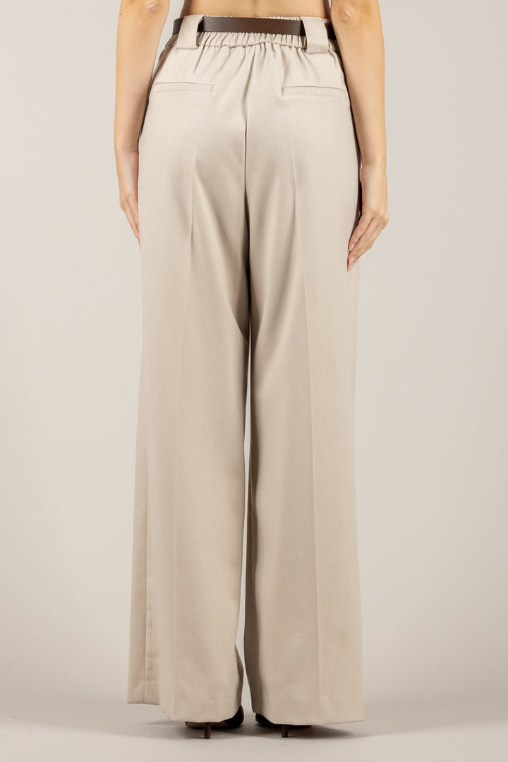 TENSIONE IN - 26P1352 - PANTALONE A PALAZZO CON CINTA